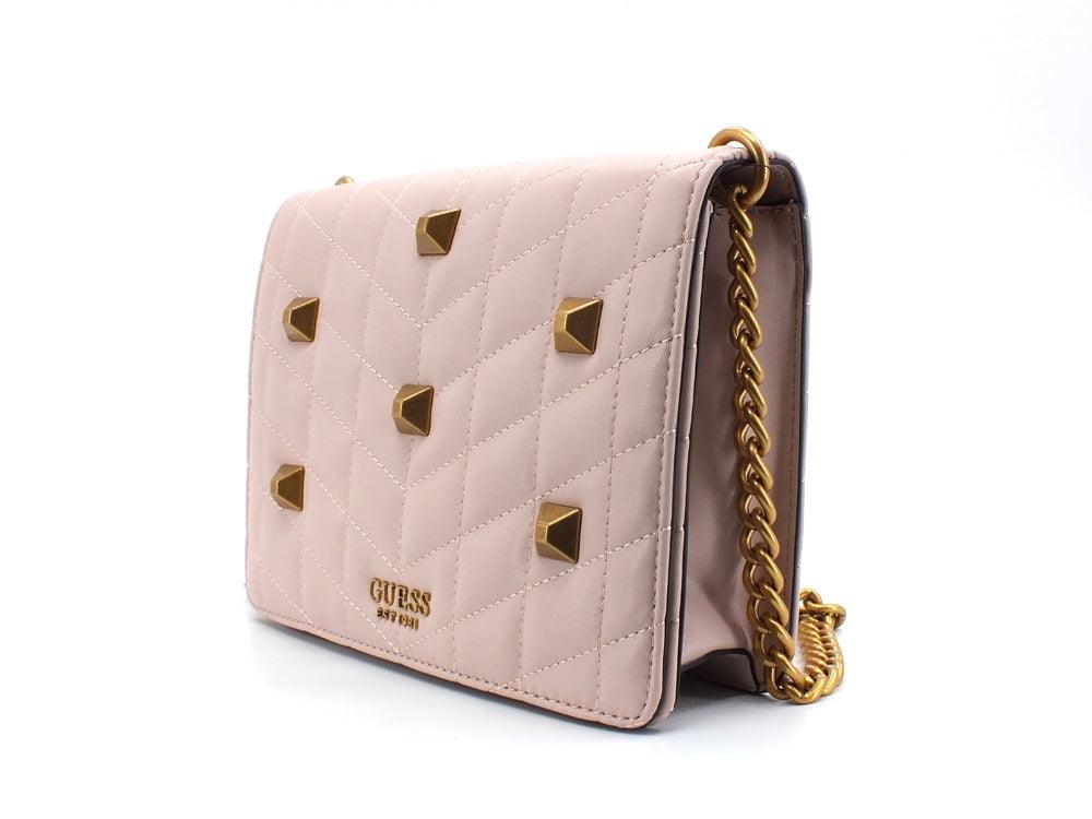 GUESS Brera Borsa Crossbody Tracolla Borchie Rosa Almond QB840419 - Sandrini Calzature e Abbigliamento