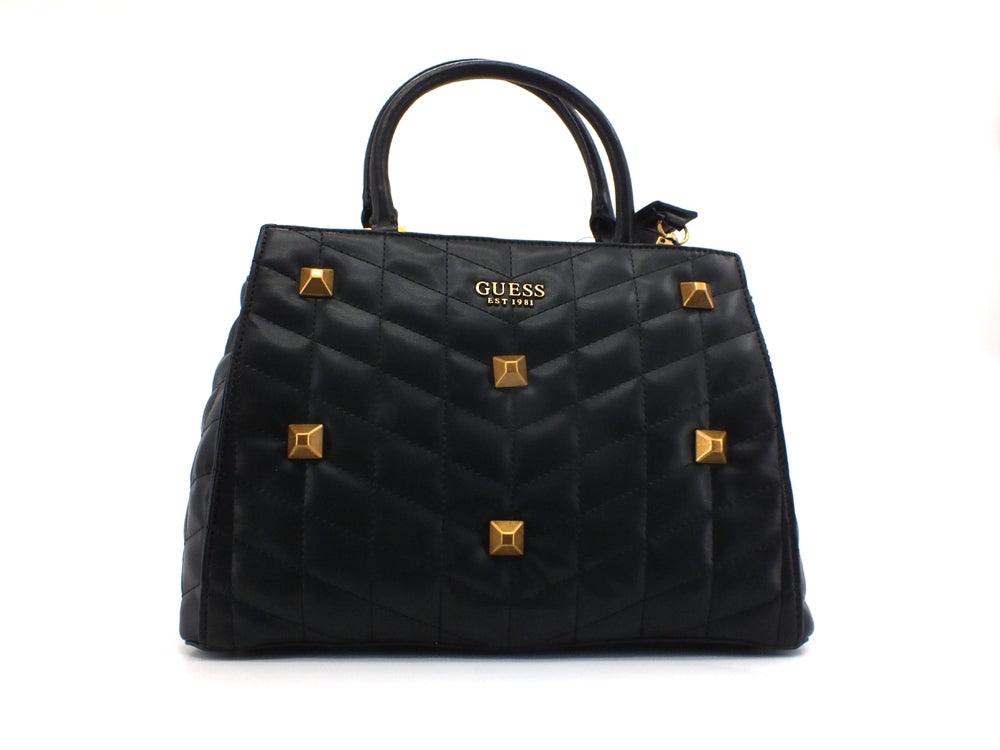 GUESS Brera Borsa Satchel Triple Borchie Black QB840406 - Sandrini Calzature e Abbigliamento