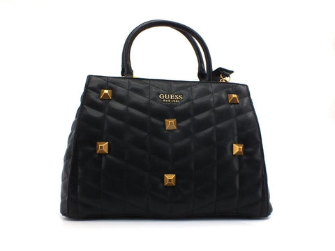 GUESS Brera Borsa Satchel Triple Borchie Black QB840406 - Sandrini Calzature e Abbigliamento