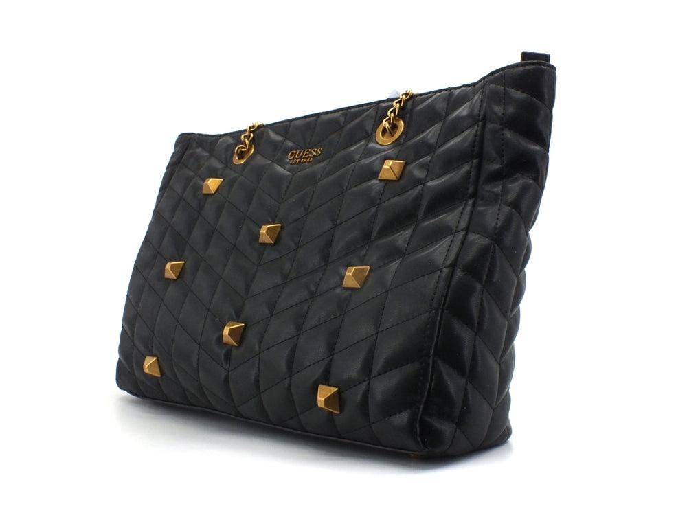 GUESS Brera Borsa Tote Shopping Borchie Black QB840423 - Sandrini Calzature e Abbigliamento