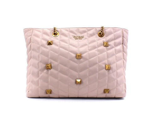 GUESS Brera Borsa Tote Shopping Borchie Rosa Almond QB840423 - Sandrini Calzature e Abbigliamento