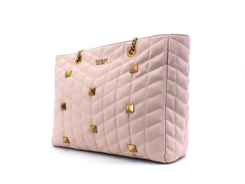GUESS Brera Borsa Tote Shopping Borchie Rosa Almond QB840423 - Sandrini Calzature e Abbigliamento