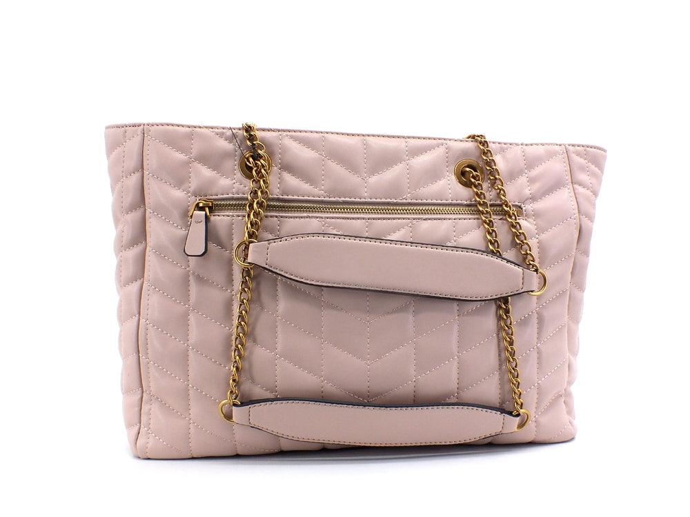 GUESS Brera Borsa Tote Shopping Borchie Rosa Almond QB840423 - Sandrini Calzature e Abbigliamento