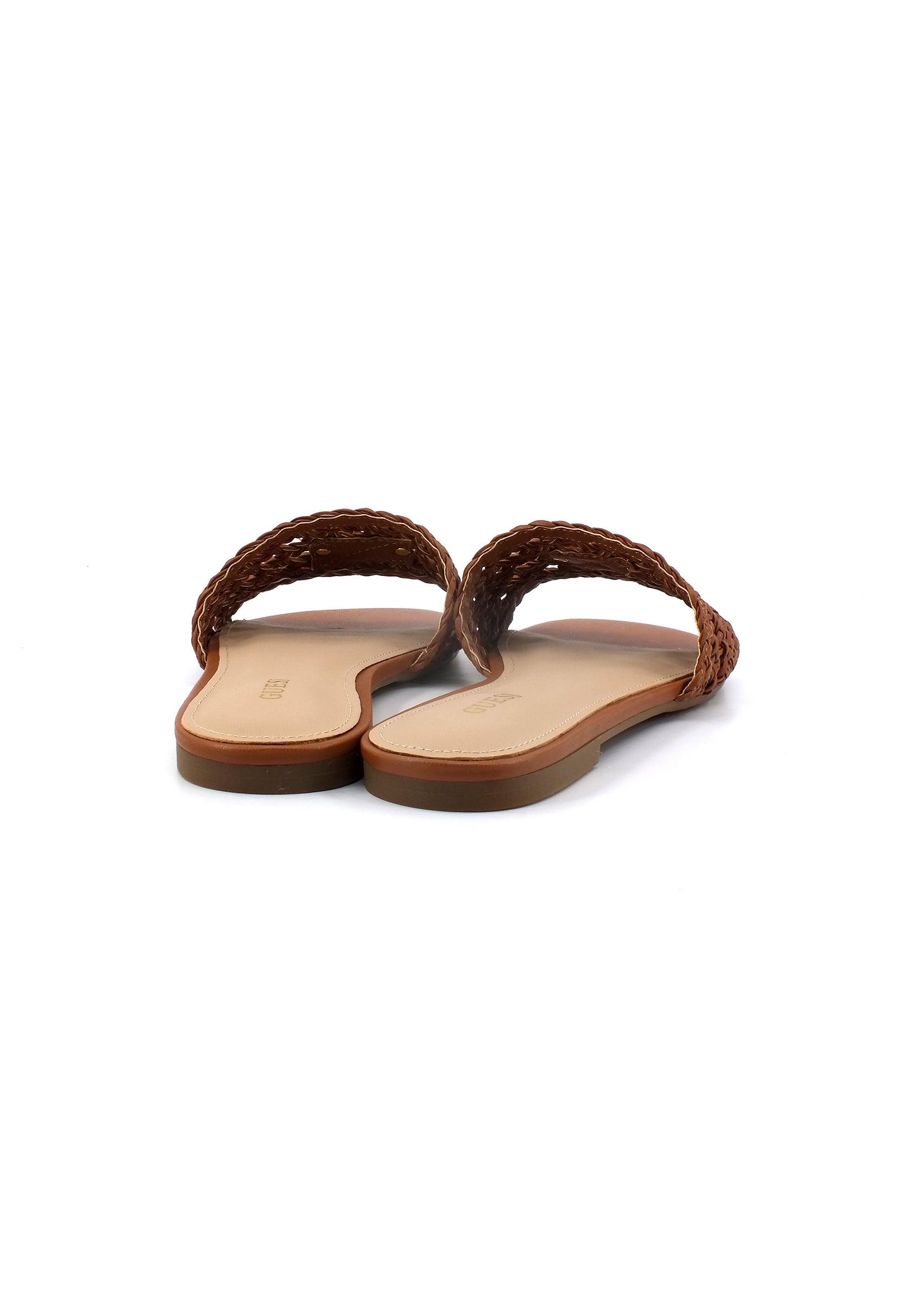 GUESS Ciabatta Intreccio Donna Cognac FL6TSSELE19 - Sandrini Calzature e Abbigliamento