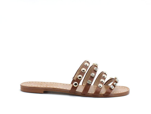 GUESS Ciabatta Listini Borchie Pietre Cognac FL6C2VLEA19 - Sandrini Calzature e Abbigliamento