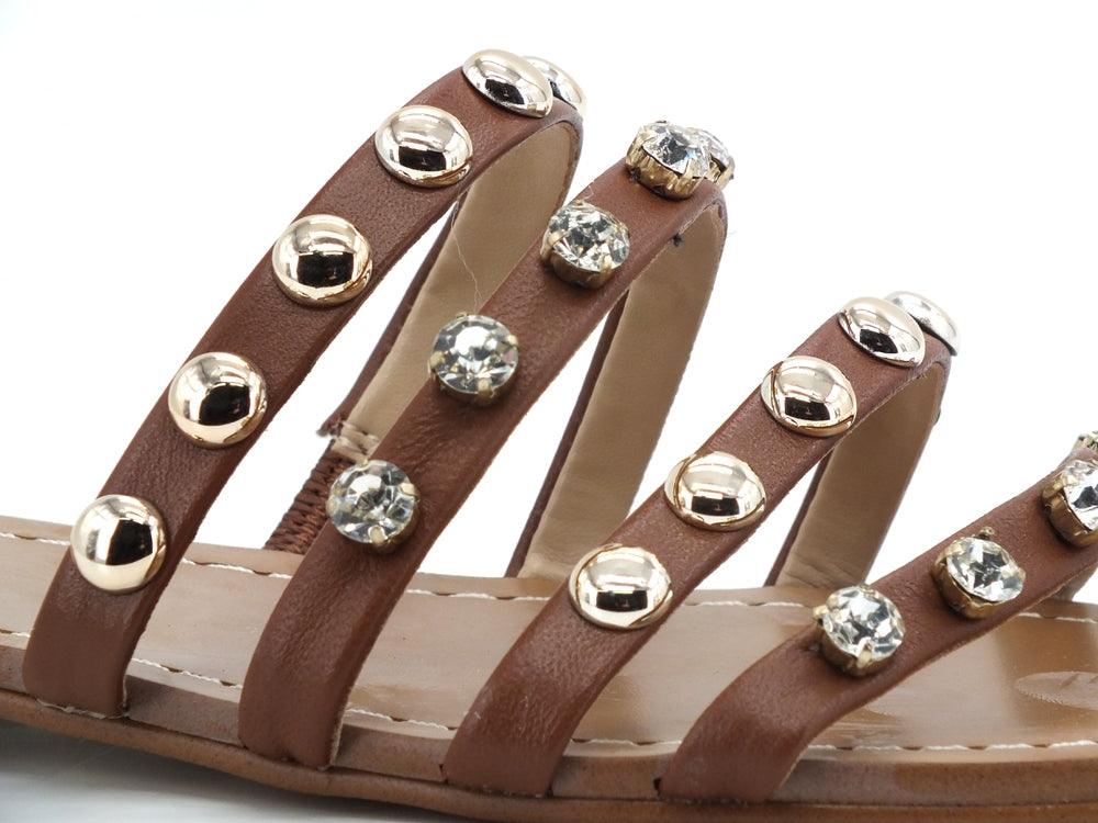 GUESS Ciabatta Listini Borchie Pietre Cognac FL6C2VLEA19 - Sandrini Calzature e Abbigliamento