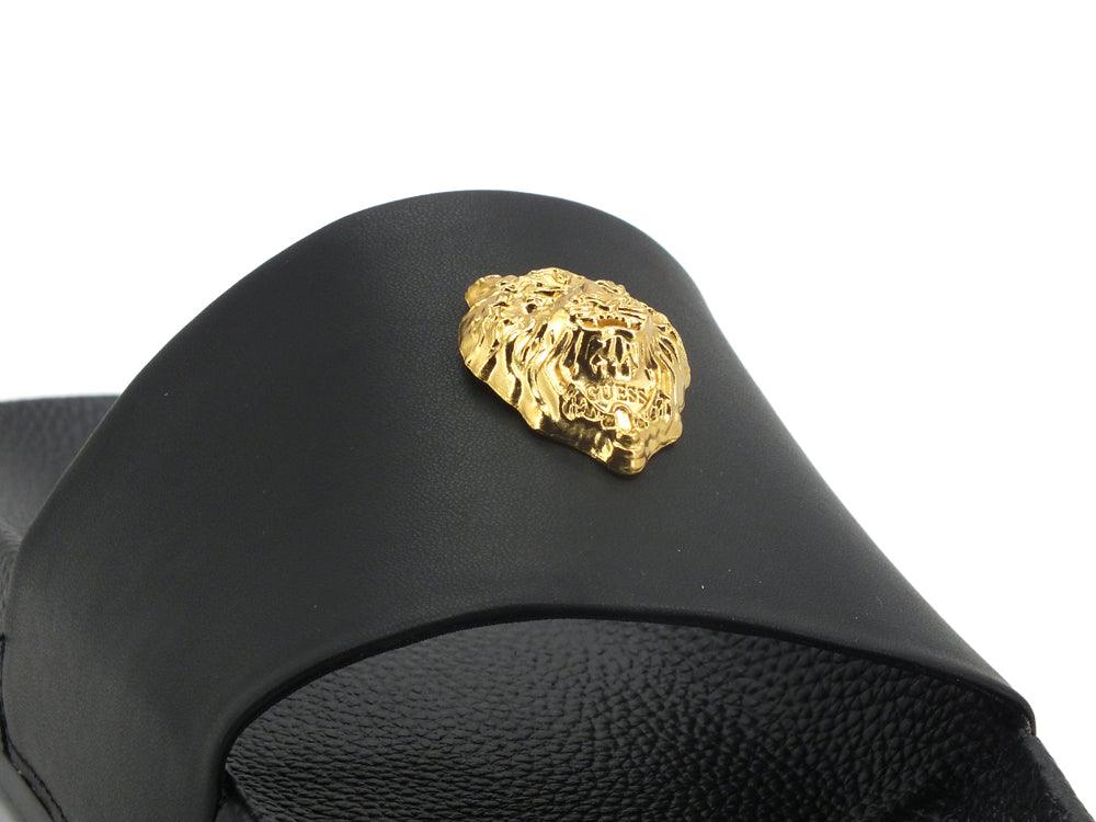 GUESS Ciabatta Uomo Logo Lion Black FM6RLEELE19 - Sandrini Calzature e Abbigliamento