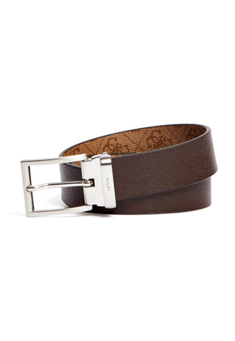 Guess Cintura Reversibile Uomo Beige Brown BM7541LEA35 - Sandrini Calzature e Abbigliamento