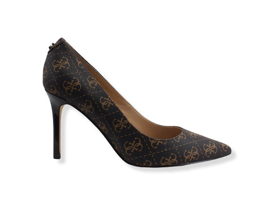 GUESS Dècolletè Tacco Loghi Brown Ocra FL5P2IFAL08 - Sandrini Calzature e Abbigliamento