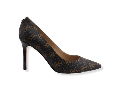 GUESS Dècolletè Tacco Loghi Brown Ocra FL5P2IFAL08 - Sandrini Calzature e Abbigliamento