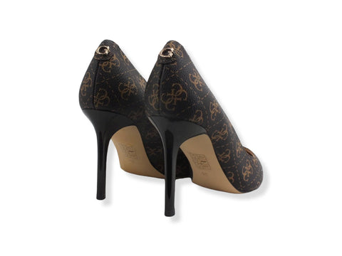 GUESS Dècolletè Tacco Loghi Brown Ocra FL5P2IFAL08 - Sandrini Calzature e Abbigliamento