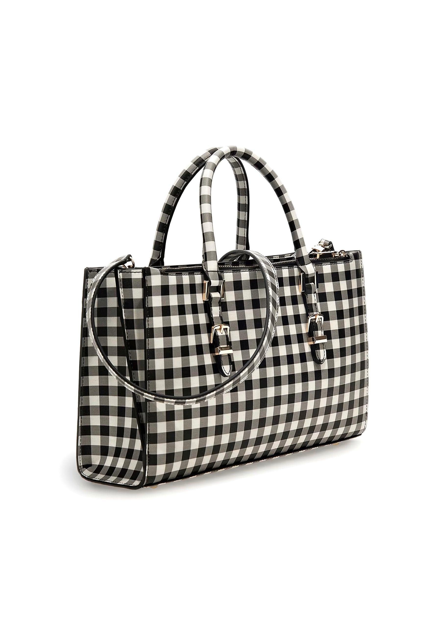 GUESS Didi Borsa Schacci Tote Black White VG874423 - Sandrini Calzature e Abbigliamento