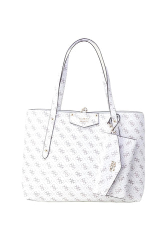 GUESS Eco Brenton Borsa Satchel White Logo ESG839009 - Sandrini Calzature e Abbigliamento