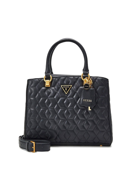 GUESS Elenia Borsa Girlfriend Satchel Black QB867706 - Sandrini Calzature e Abbigliamento