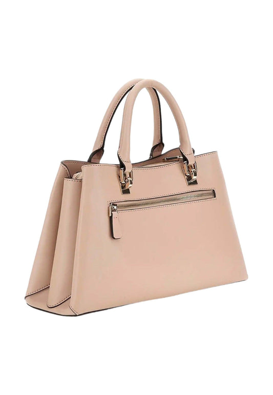 GUESS Eliette Borsa Girlfriend Satchel Donna Light Beige Rosa VG922506 - Sandrini Calzature e Abbigliamento