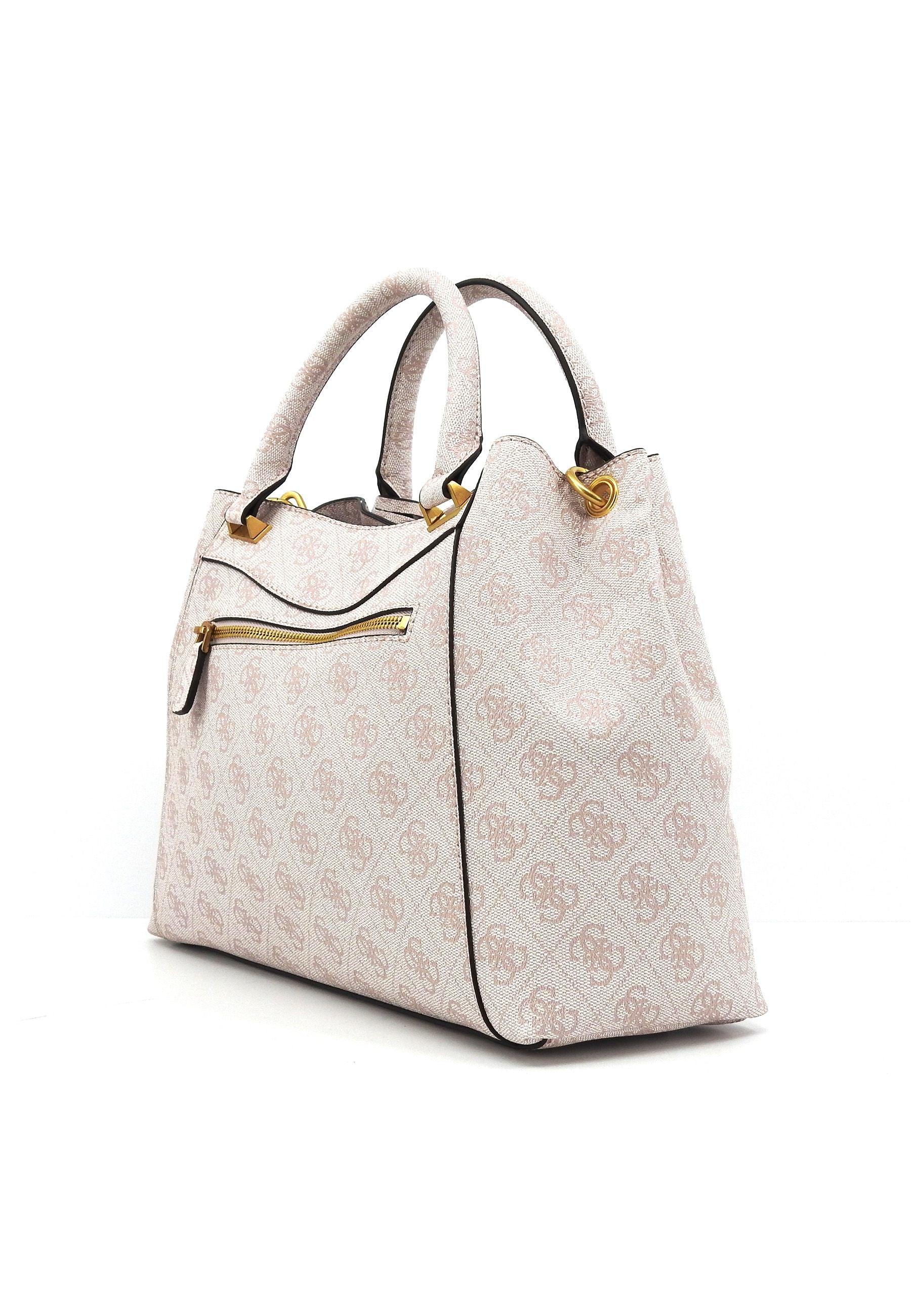 GUESS Emera Borsa Donna Girlfriend Satchel Blush Logo Rosa BA931606 - Sandrini Calzature e Abbigliamento