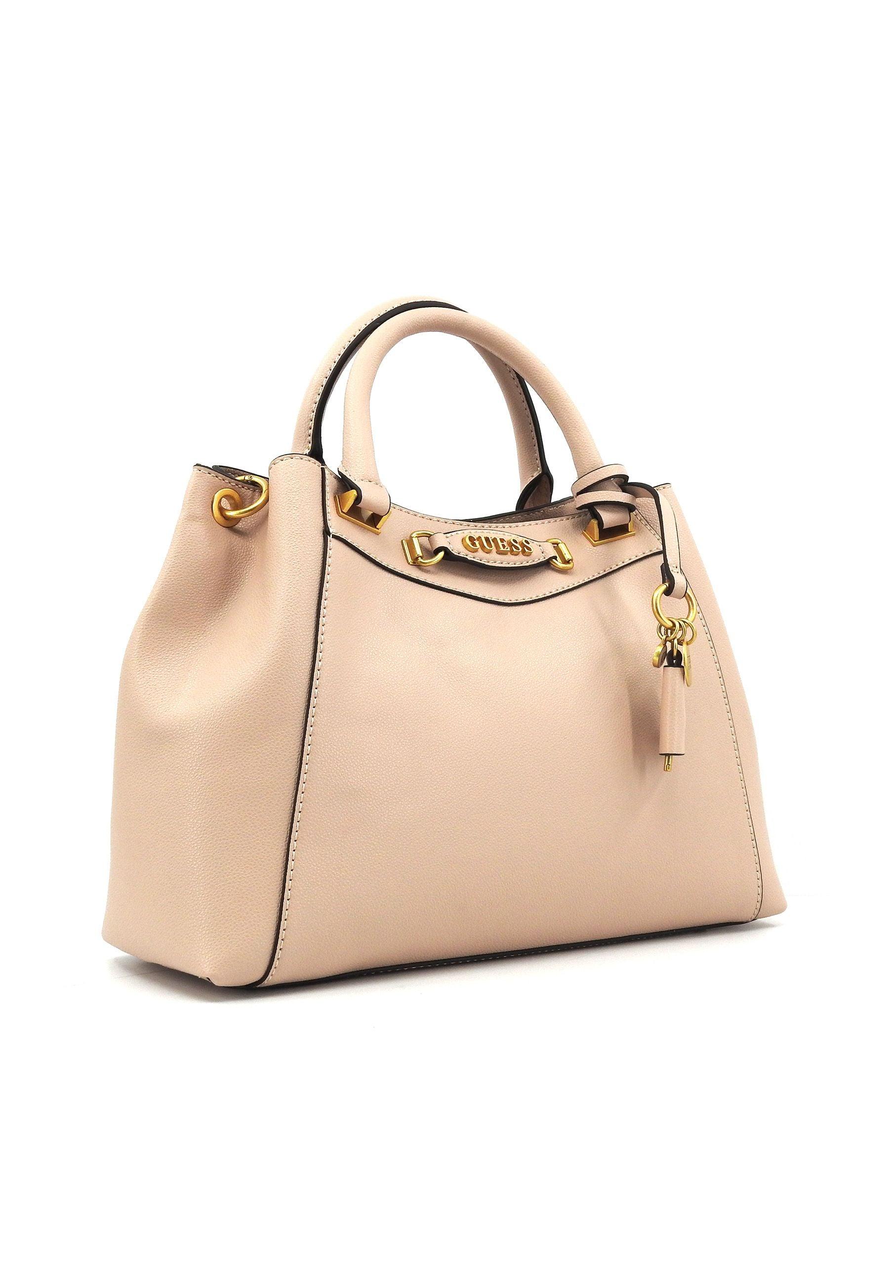 GUESS Emera Borsa Donna Girlfriend Satchel Light Beige VA922106 - Sandrini Calzature e Abbigliamento