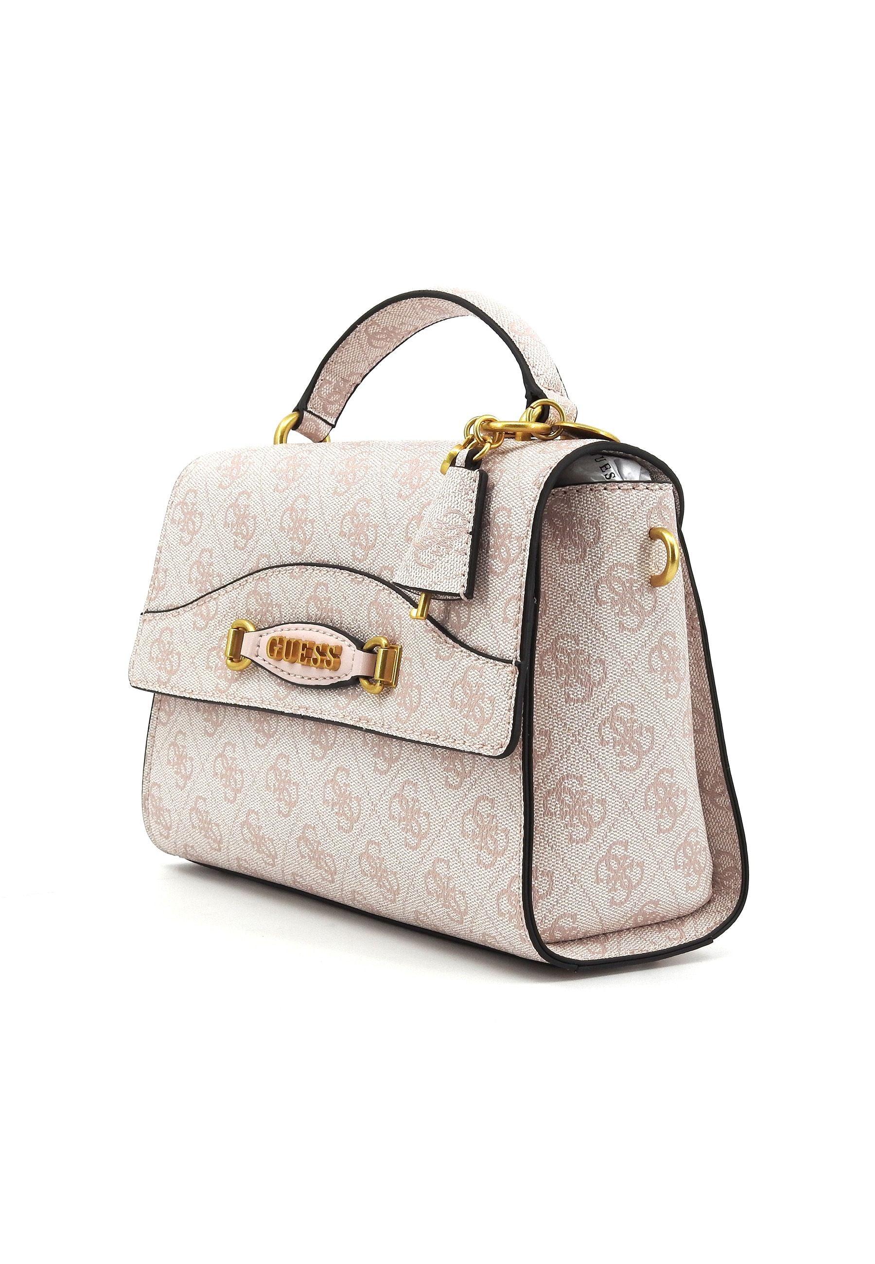 GUESS Emera Logo Borsa Top Handle Donna Blush Logo Rosa BA931620 - Sandrini Calzature e Abbigliamento