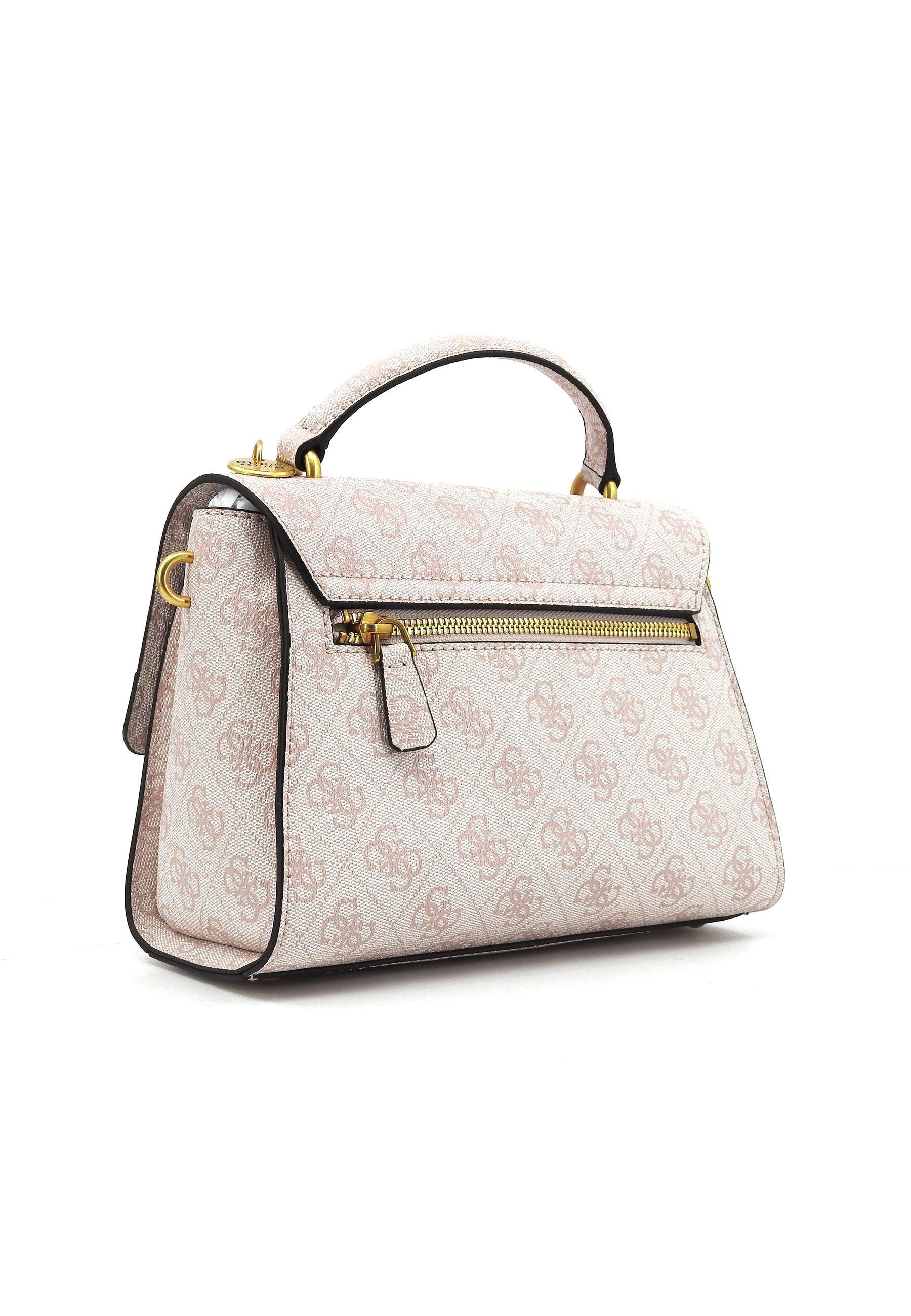 GUESS Emera Logo Borsa Top Handle Donna Blush Logo Rosa BA931620 - Sandrini Calzature e Abbigliamento