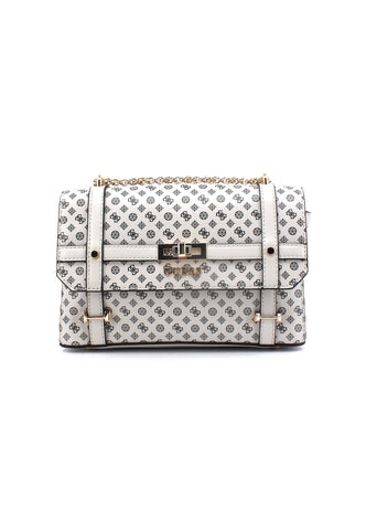 GUESS Emilee Tracolla Crossbody Stone Logo Bianco PS886221 - Sandrini Calzature e Abbigliamento