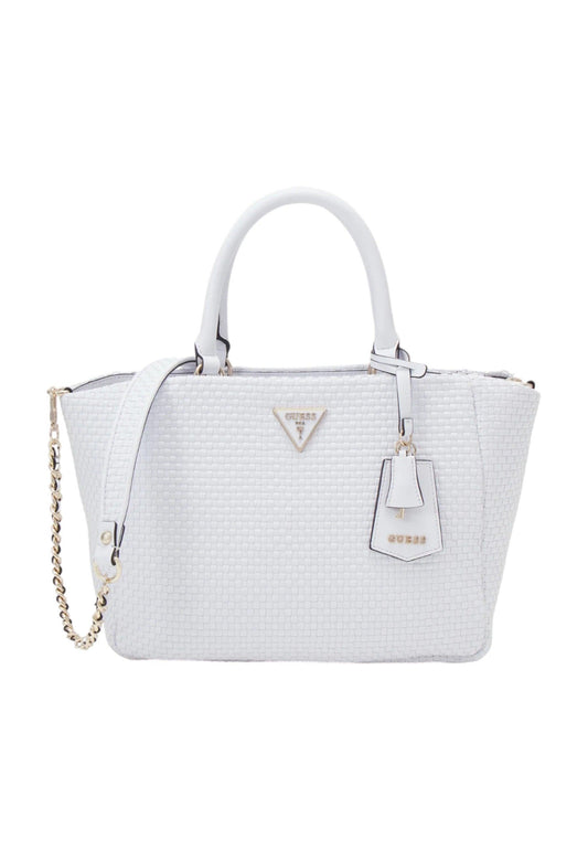 GUESS Etel Borsa Satchel Girlfriend Donna White WG921906 - Sandrini Calzature e Abbigliamento