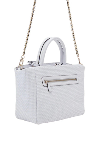 GUESS Etel Borsa Satchel Girlfriend Donna White WG921906 - Sandrini Calzature e Abbigliamento