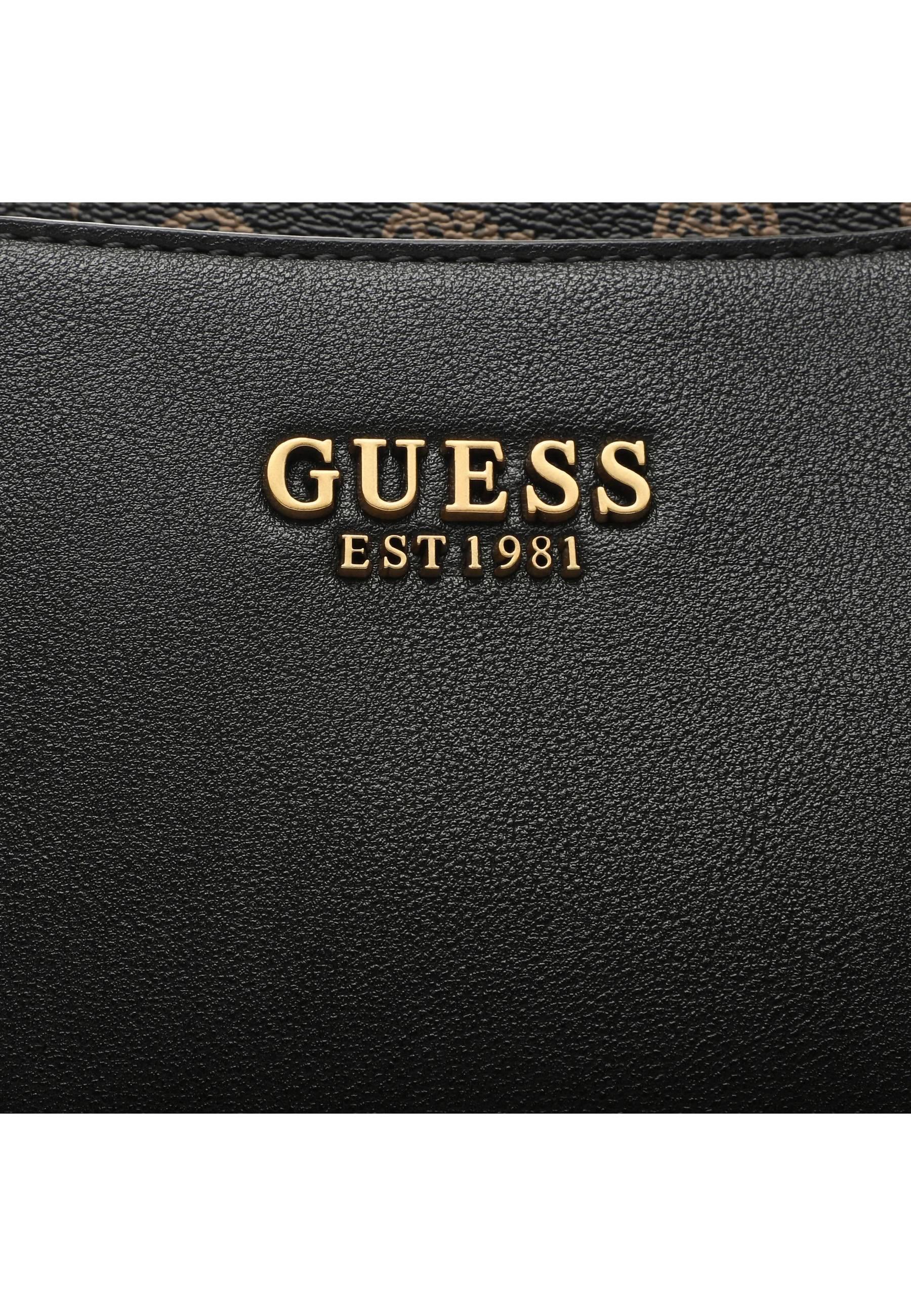 GUESS Fynna Borsa Girlfriend Carryall Black Mocha Logo VB899323 - Sandrini Calzature e Abbigliamento