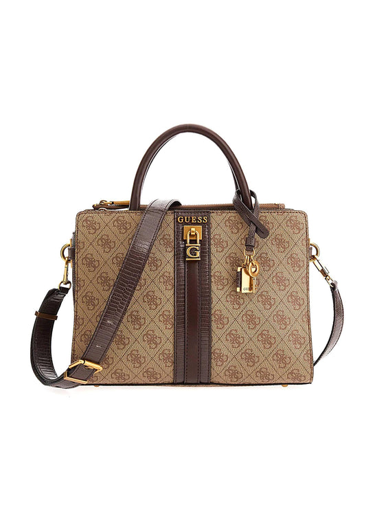 GUESS Ginevra Borsa Satchel Latte Logo SB867506 - Sandrini Calzature e Abbigliamento