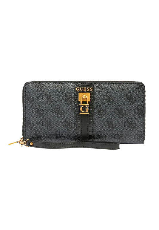 GUESS Ginevra SLG Portafoglio Large Donna Coal Logo SB867563 - Sandrini Calzature e Abbigliamento