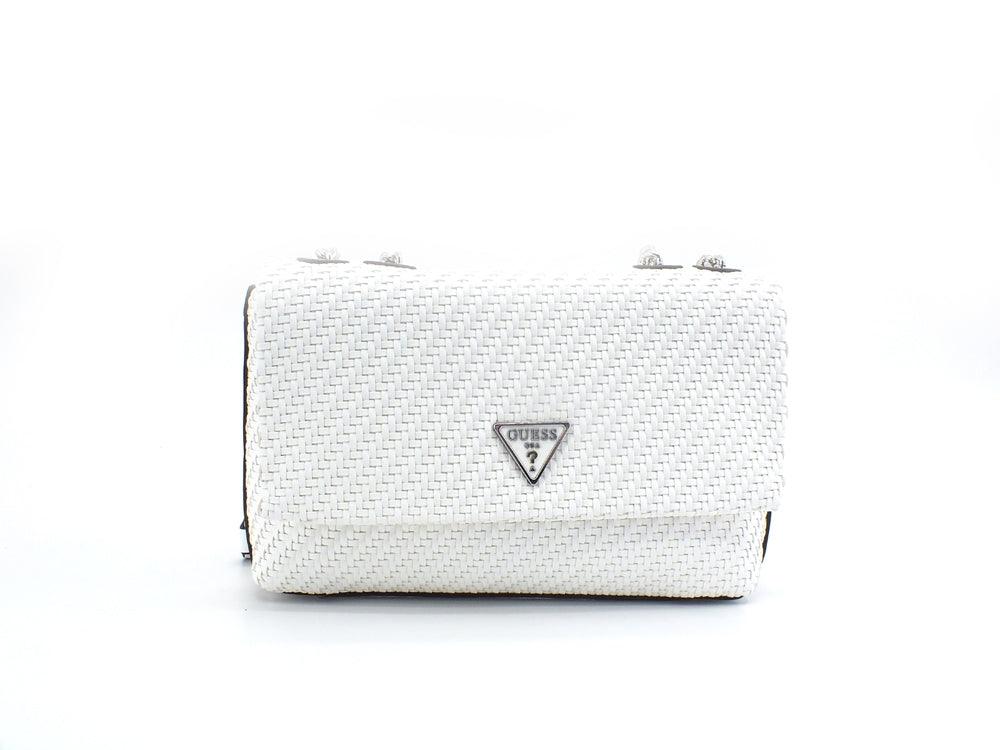GUESS Hassie Crossbody Borsa Flap Logo White VY839721 - Sandrini Calzature e Abbigliamento