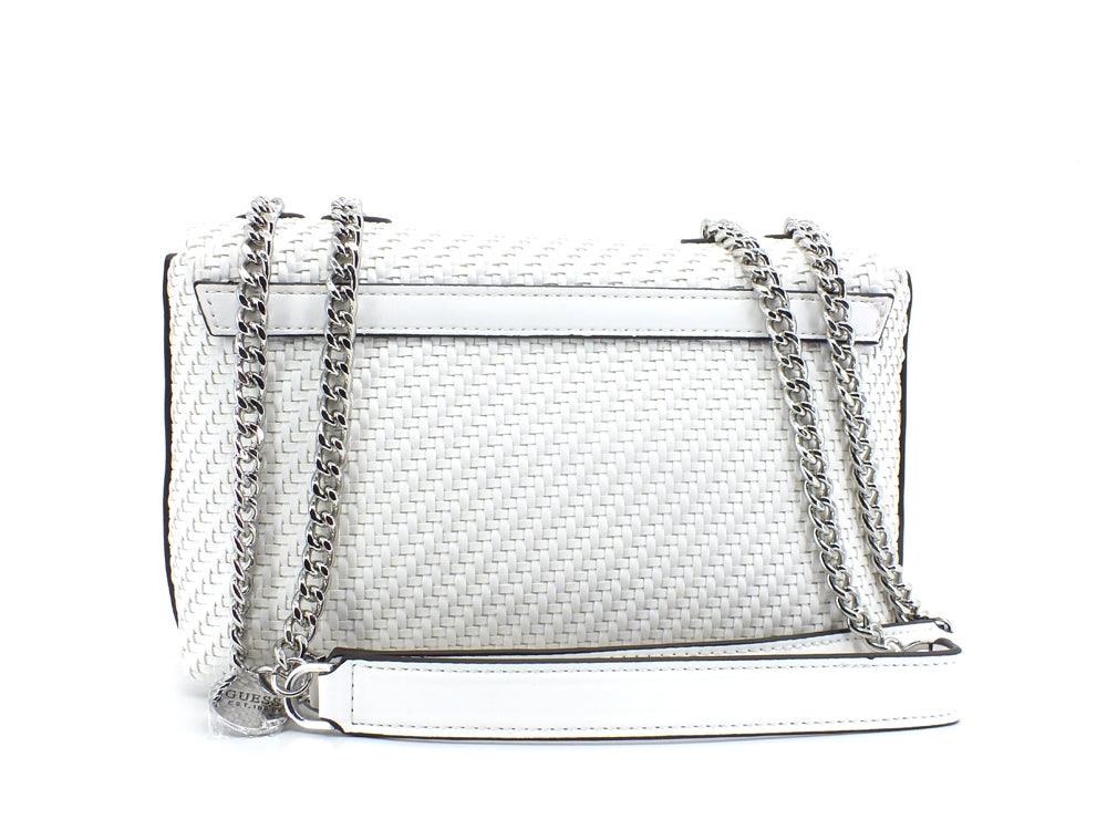 GUESS Hassie Crossbody Borsa Flap Logo White VY839721 - Sandrini Calzature e Abbigliamento
