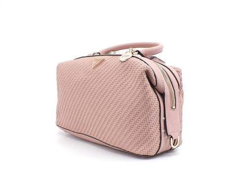GUESS Hassie Soho Satchel Borsa Intreccio Logo Rosewood VG839706 - Sandrini Calzature e Abbigliamento
