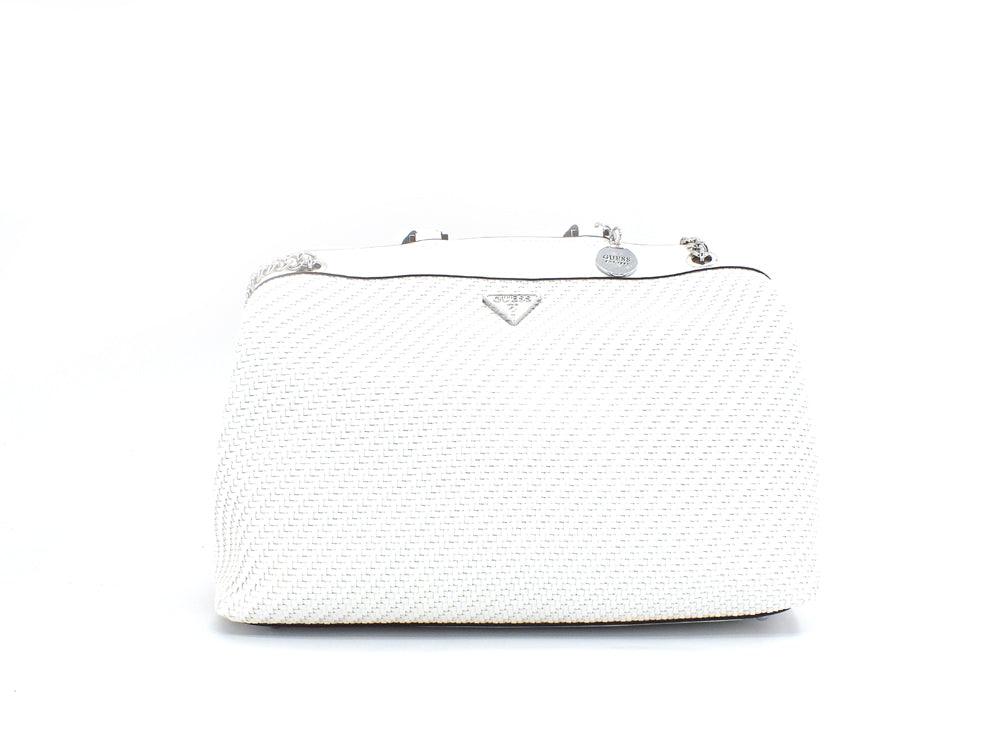 GUESS Hassie Tote Borsa Intreccio Logo White VY839723 - Sandrini Calzature e Abbigliamento