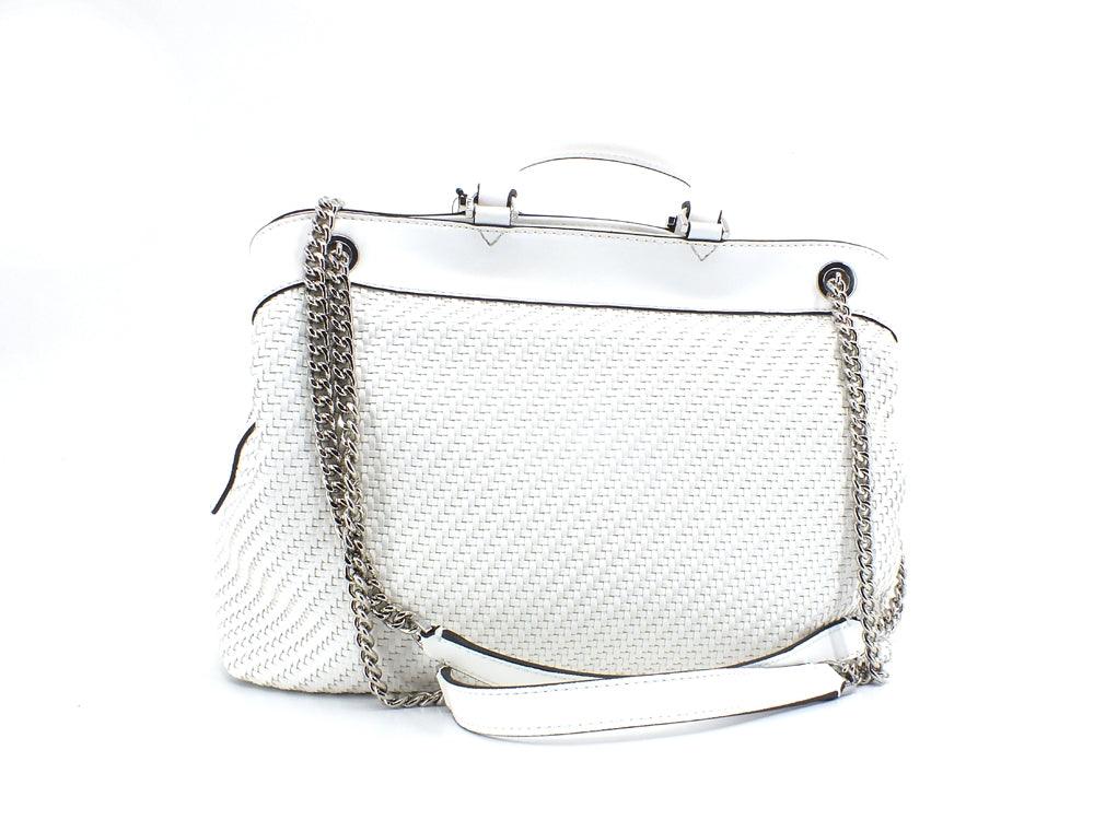GUESS Hassie Tote Borsa Intreccio Logo White VY839723 - Sandrini Calzature e Abbigliamento