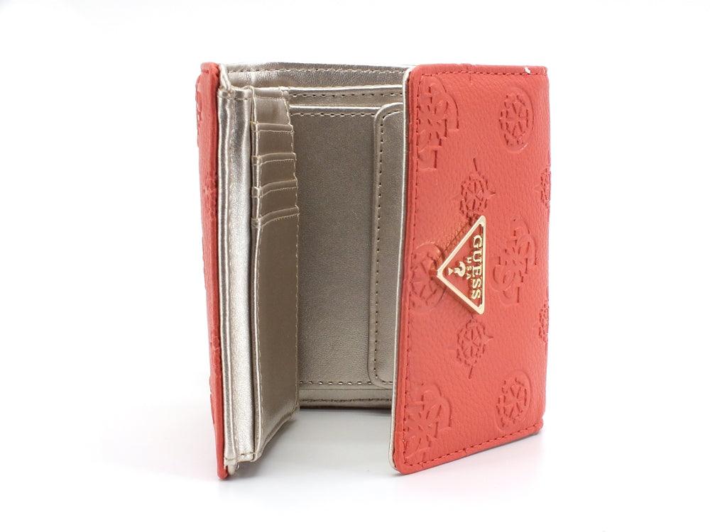 GUESS Helaina SLG Portafoglio Small Trifold Papaya PG840343 - Sandrini Calzature e Abbigliamento