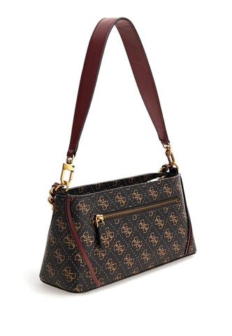 GUESS Izzy Borsa Shoulder Bag Brown Logo Merlot QB865418 - Sandrini Calzature e Abbigliamento