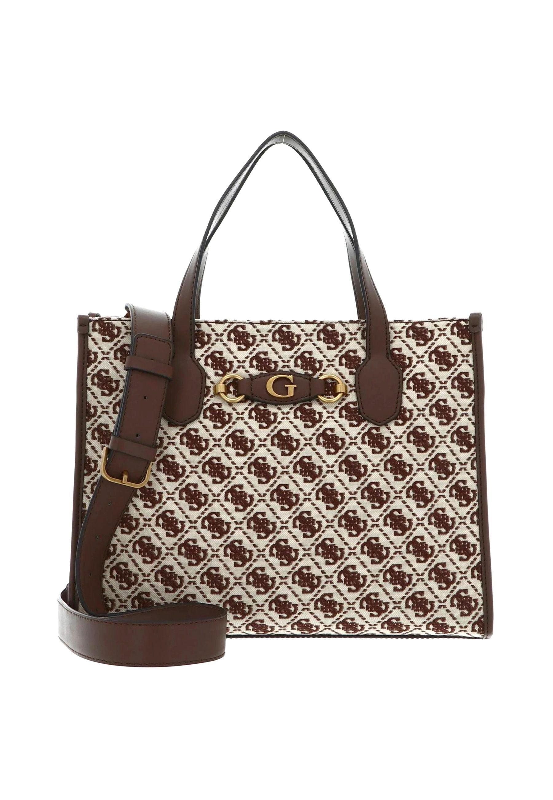 GUESS Izzy Borsa Tote Brown Logo JB865422 - Sandrini Calzature e Abbigliamento