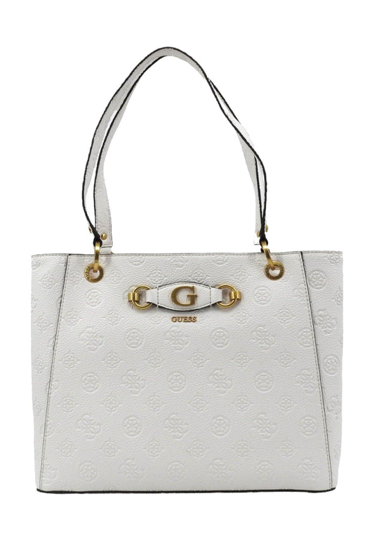 GUESS Izzy Peony Borsa Donna Tote Stone Logo Bianco PD920925 - Sandrini Calzature e Abbigliamento