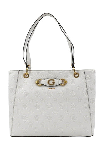 GUESS Izzy Peony Borsa Donna Tote Stone Logo Bianco PD920925 - Sandrini Calzature e Abbigliamento