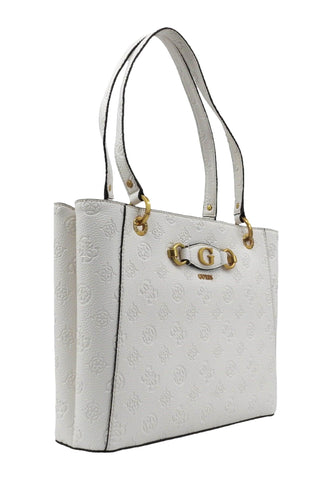 GUESS Izzy Peony Borsa Donna Tote Stone Logo Bianco PD920925 - Sandrini Calzature e Abbigliamento