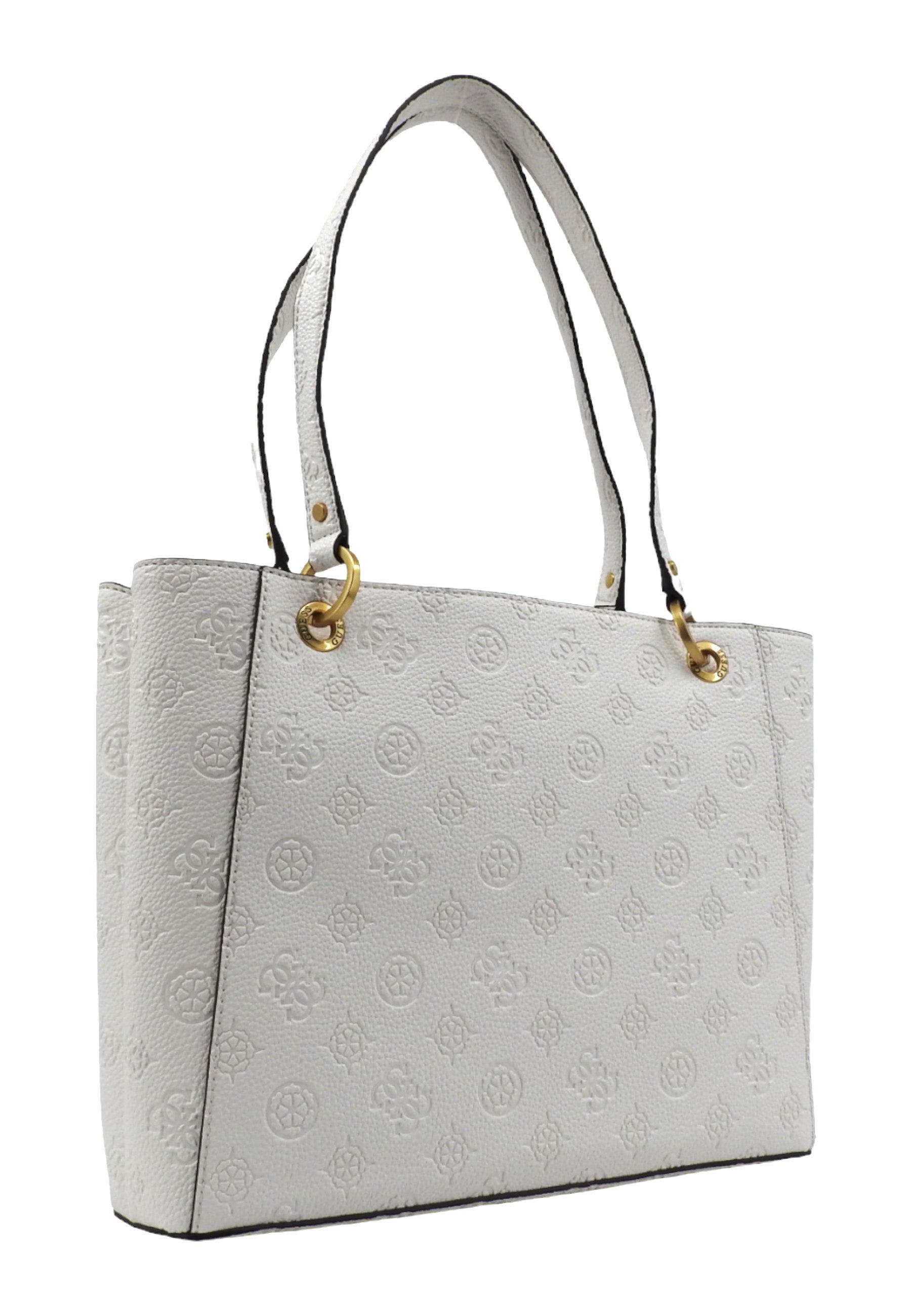 GUESS Izzy Peony Borsa Donna Tote Stone Logo Bianco PD920925 - Sandrini Calzature e Abbigliamento