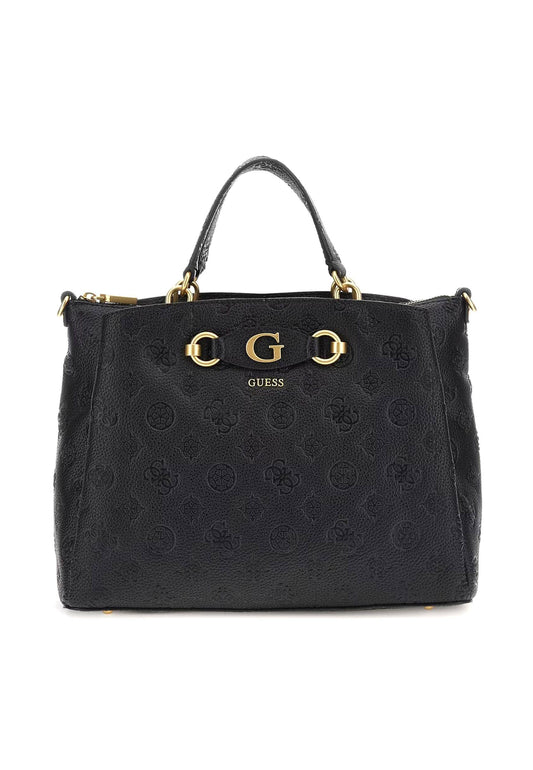 GUESS Izzy Peony Borsa Girlfriend Satchel Donna Black Logo PD920906 - Sandrini Calzature e Abbigliamento