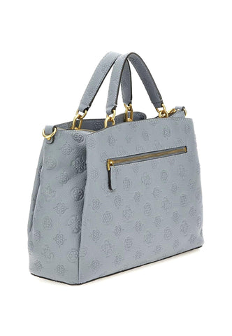 GUESS Izzy Peony Borsa Girlfriend Satchel Donna Light Denim Logo Azzurro PD920906 - Sandrini Calzature e Abbigliamento