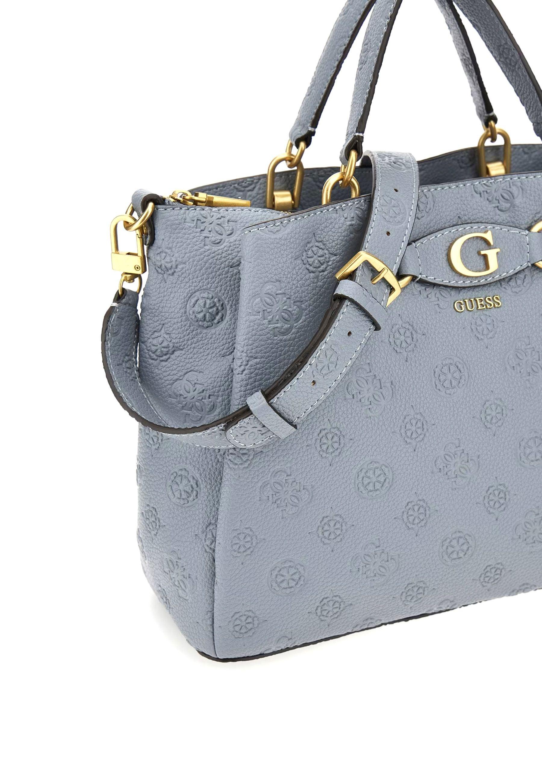 GUESS Izzy Peony Borsa Girlfriend Satchel Donna Light Denim Logo Azzurro PD920906 - Sandrini Calzature e Abbigliamento