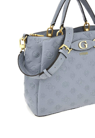 GUESS Izzy Peony Borsa Girlfriend Satchel Donna Light Denim Logo Azzurro PD920906 - Sandrini Calzature e Abbigliamento