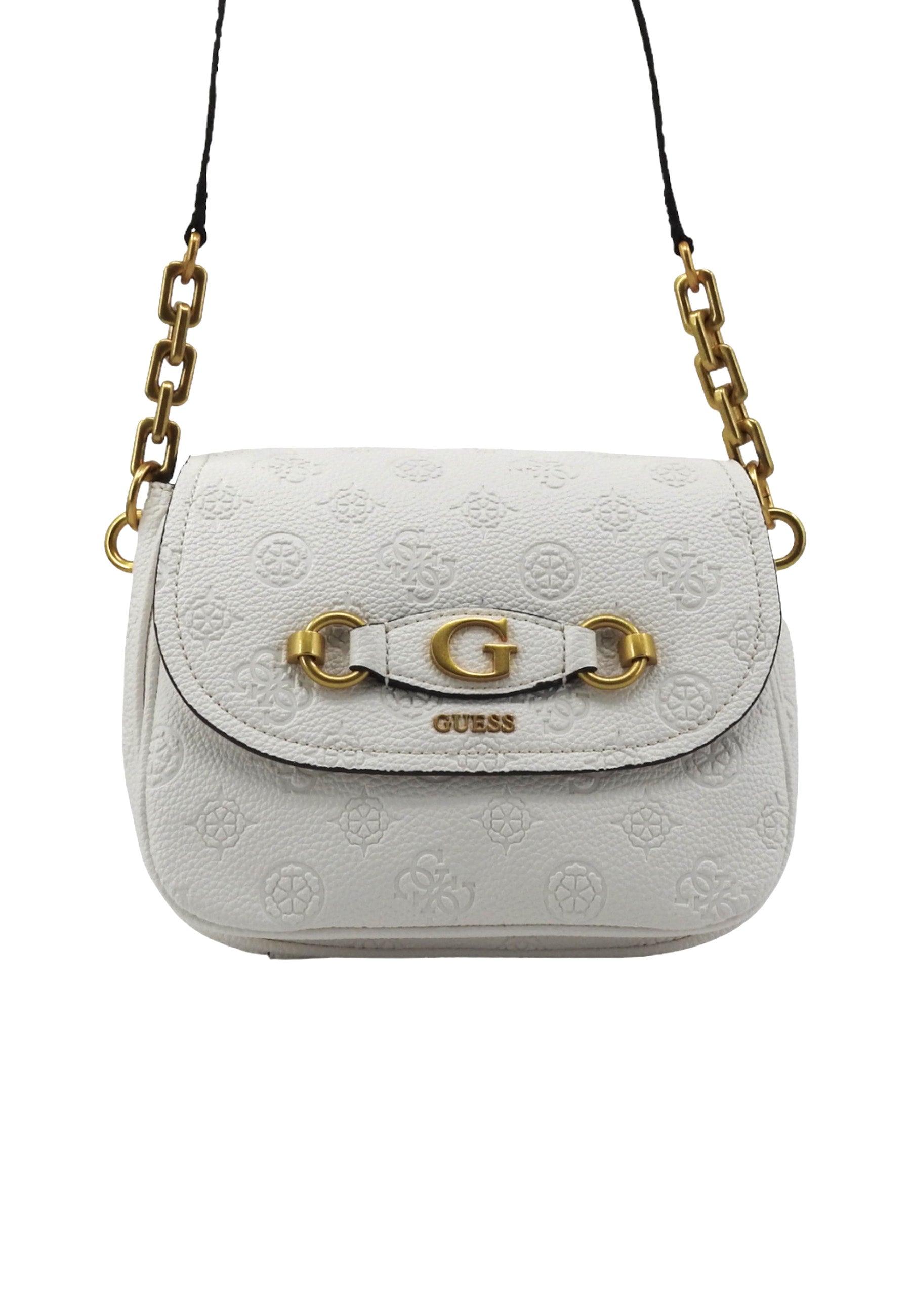GUESS Izzy Peony Borsa Tracolla Donna Stone Logo Bianco PD920920 - Sandrini Calzature e Abbigliamento