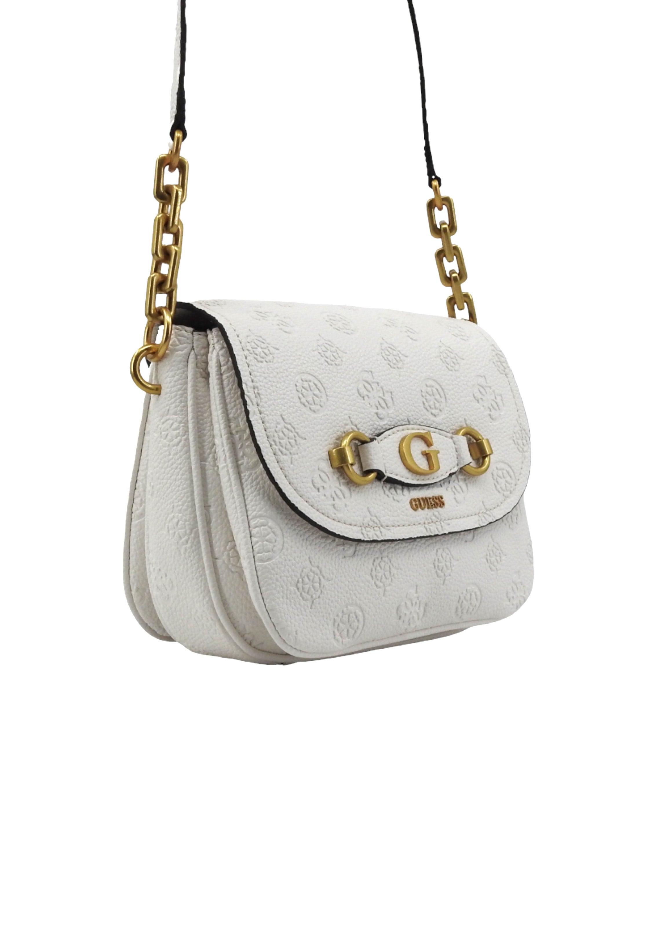 GUESS Izzy Peony Borsa Tracolla Donna Stone Logo Bianco PD920920 - Sandrini Calzature e Abbigliamento