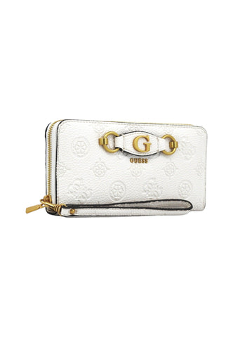 GUESS Izzy Peony Portafoglio Donna Stone Logo Bianco PD920946 - Sandrini Calzature e Abbigliamento