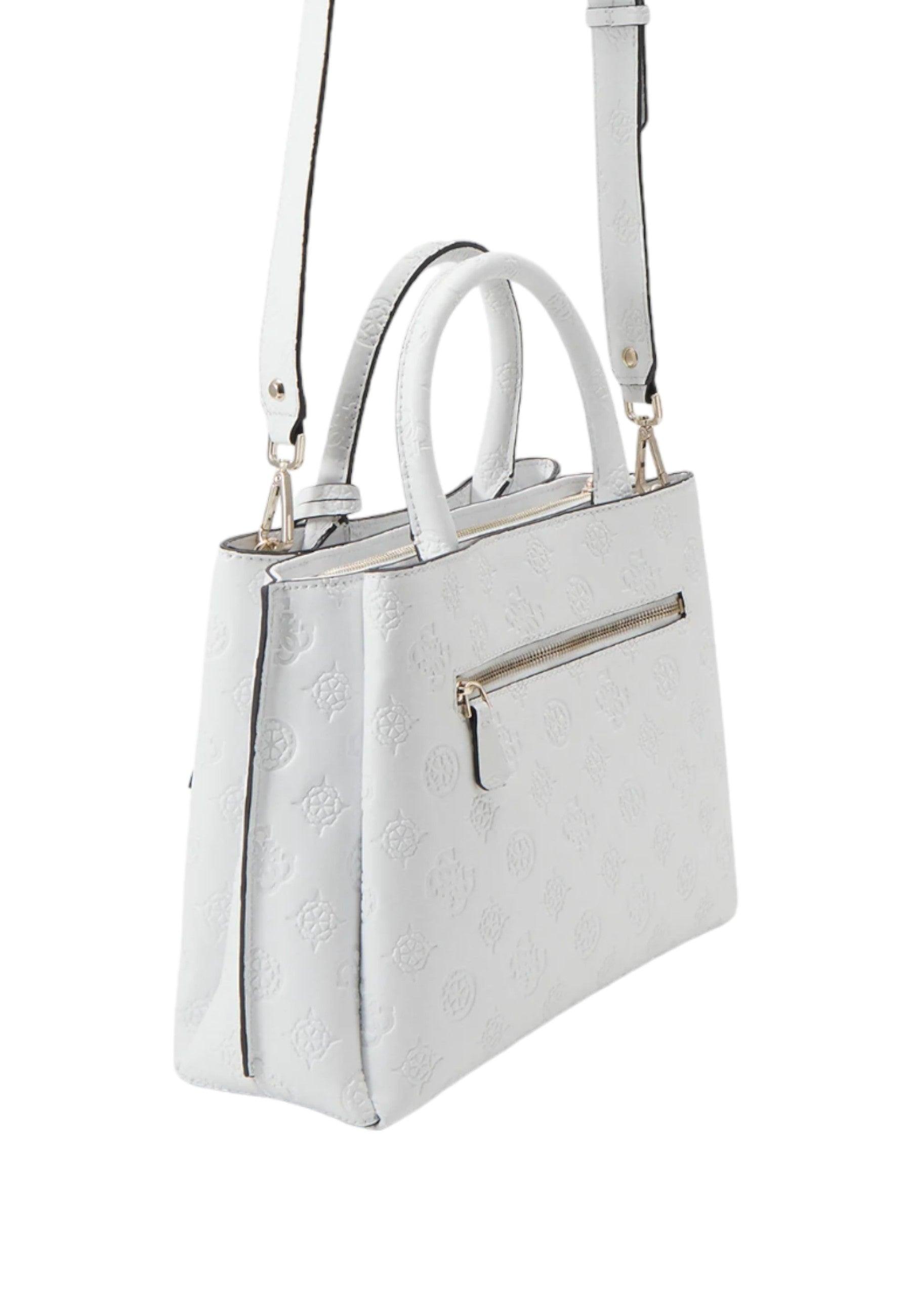 GUESS Jena Borsa Luxury Satchel Donna White Logo PG922006 - Sandrini Calzature e Abbigliamento