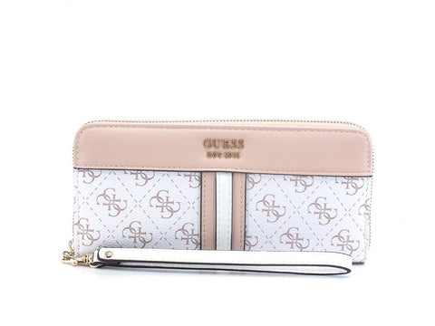 GUESS Kasinta SLG Portafoglio Large Zip Around White Multi SG840546 - Sandrini Calzature e Abbigliamento